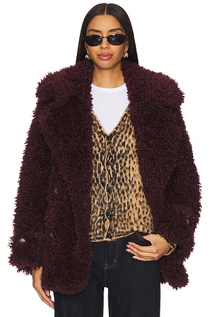 Sophie Faux Fur Peacoat Free People